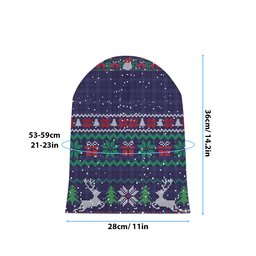 ScotsTee Shop Scottish Payne Tartan Plaid Christmas Deer Snowman Snowflake Bell Knit Beanie