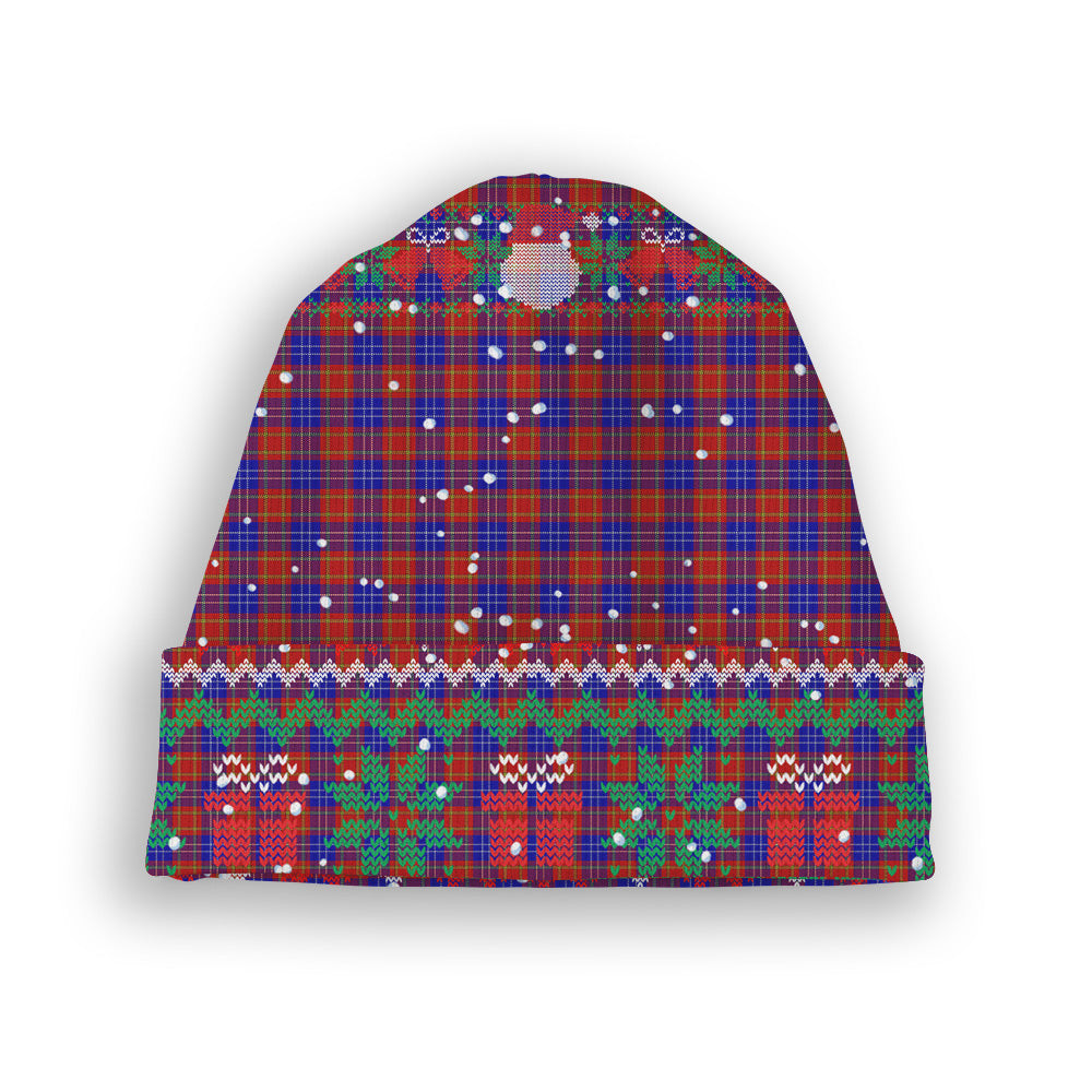 ScotsTee Shop Scottish Richardson Tartan Plaid Christmas Deer Snowman Snowflake Bell Knit Beanie