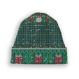 ScotsTee Shop Scottish Robertson Hunting Ancient Clan Tartan Plaid Christmas Deer Snowman Snowflake Bell Knit Beanie