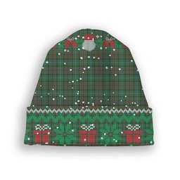 ScotsTee Shop Scottish Ralston USA Tartan Plaid Christmas Deer Snowman Snowflake Bell Knit Beanie