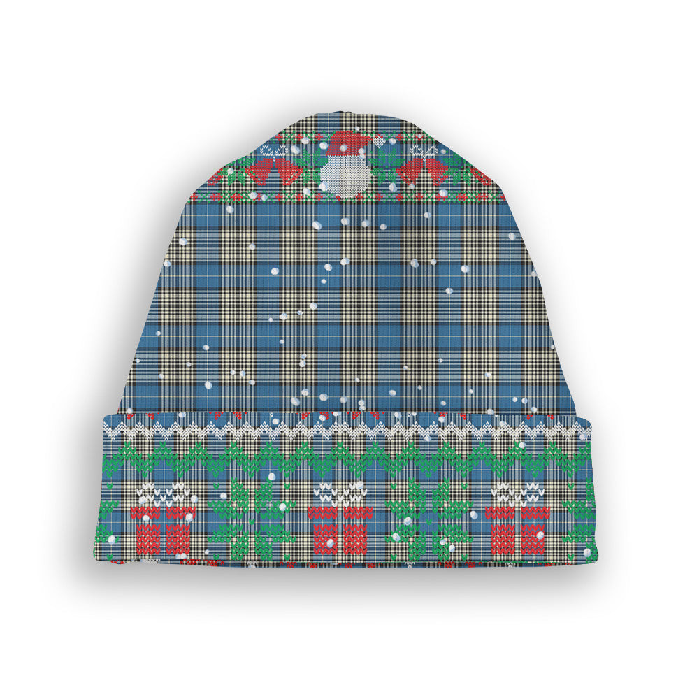 ScotsTee Shop Scottish Napier Ancient Tartan Plaid Christmas Deer Snowman Snowflake Bell Knit Beanie