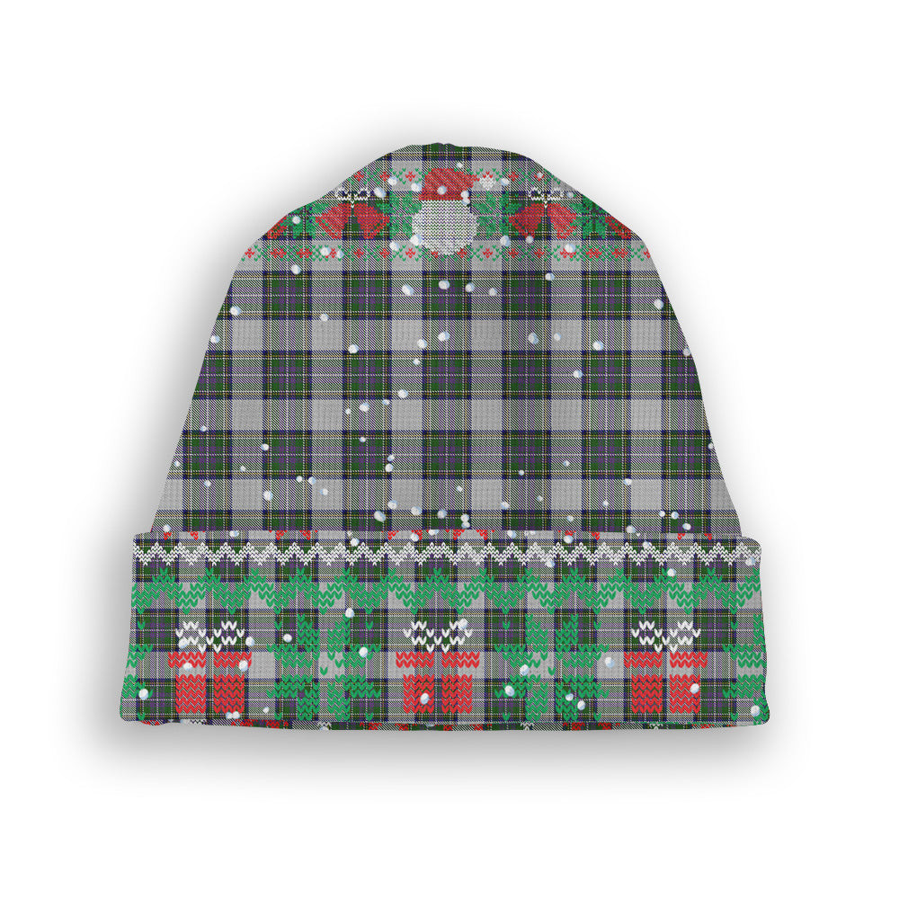 ScotsTee Shop Scottish Pritchard Tartan Plaid Christmas Deer Snowman Snowflake Bell Knit Beanie