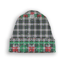 ScotsTee Shop Scottish Pritchard Tartan Plaid Christmas Deer Snowman Snowflake Bell Knit Beanie