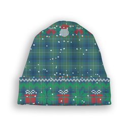 ScotsTee Shop Scottish Oliphant Ancient Tartan Plaid Christmas Deer Snowman Snowflake Bell Knit Beanie