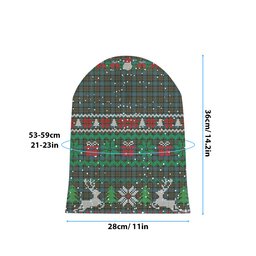 ScotsTee Shop Scottish Pasley Tartan Plaid Christmas Deer Snowman Snowflake Bell Knit Beanie