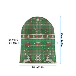 ScotsTee Shop Scottish Newfoundland Labrador Province Canada Ancient Tartan Plaid Christmas Deer Snowman Snowflake Bell Knit Beanie