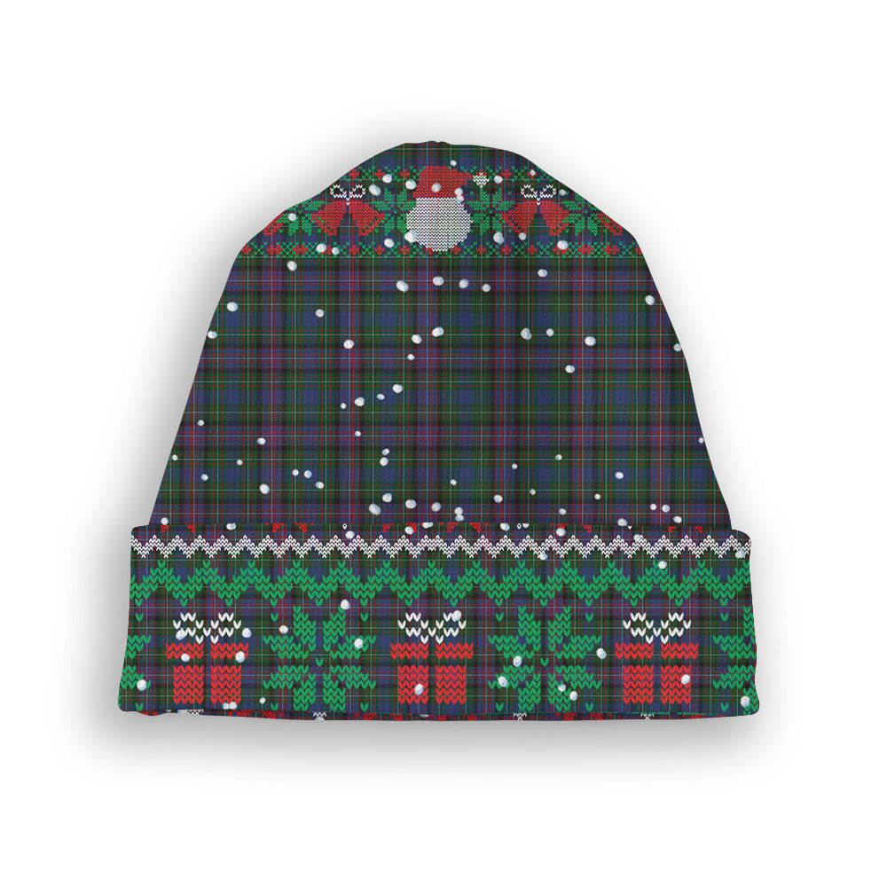 ScotsTee Shop Scottish Rankin Tartan Plaid Christmas Deer Snowman Snowflake Bell Knit Beanie