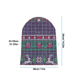 ScotsTee Shop Scottish Parker Dress USA Tartan Plaid Christmas Deer Snowman Snowflake Bell Knit Beanie