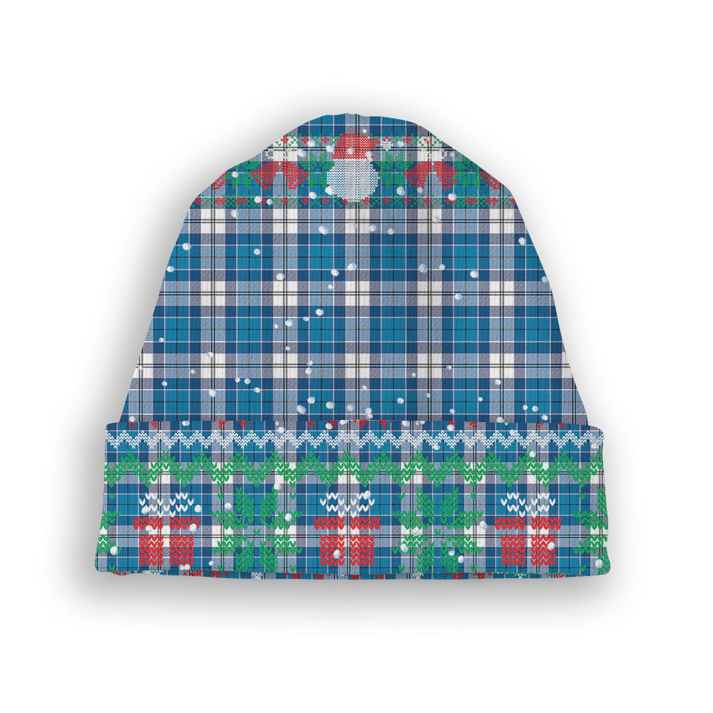 ScotsTee Shop Scottish Roberton Tartan Plaid Christmas Deer Snowman Snowflake Bell Knit Beanie