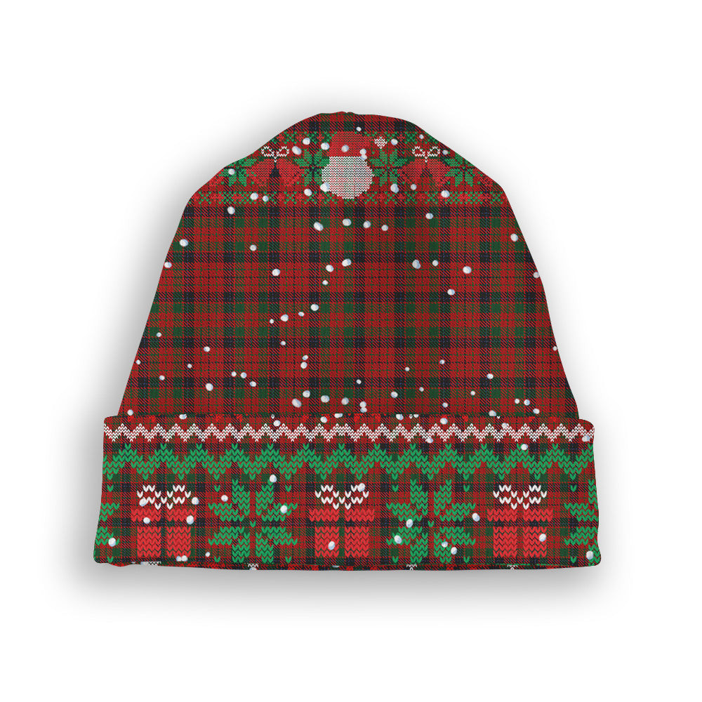ScotsTee Shop Scottish Nicolson W & A Smith Tartan Plaid Christmas Deer Snowman Snowflake Bell Knit Beanie