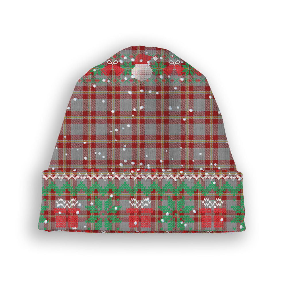 ScotsTee Shop Scottish Perry Arisaid Tartan Plaid Christmas Deer Snowman Snowflake Bell Knit Beanie