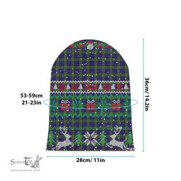 ScotsTee Shop Scottish Newman SC Tartan Plaid Christmas Deer Snowman Snowflake Bell Knit Beanie