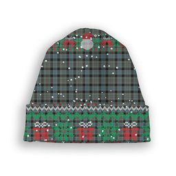 ScotsTee Shop Scottish Ogilvie of Inverarity – VS 1 Tartan Plaid Christmas Deer Snowman Snowflake Bell Knit Beanie