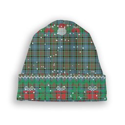 ScotsTee Shop Scottish Pasley District Tartan Plaid Christmas Deer Snowman Snowflake Bell Knit Beanie