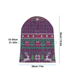 ScotsTee Shop Scottish O'Riagain Tartan Plaid Christmas Deer Snowman Snowflake Bell Knit Beanie