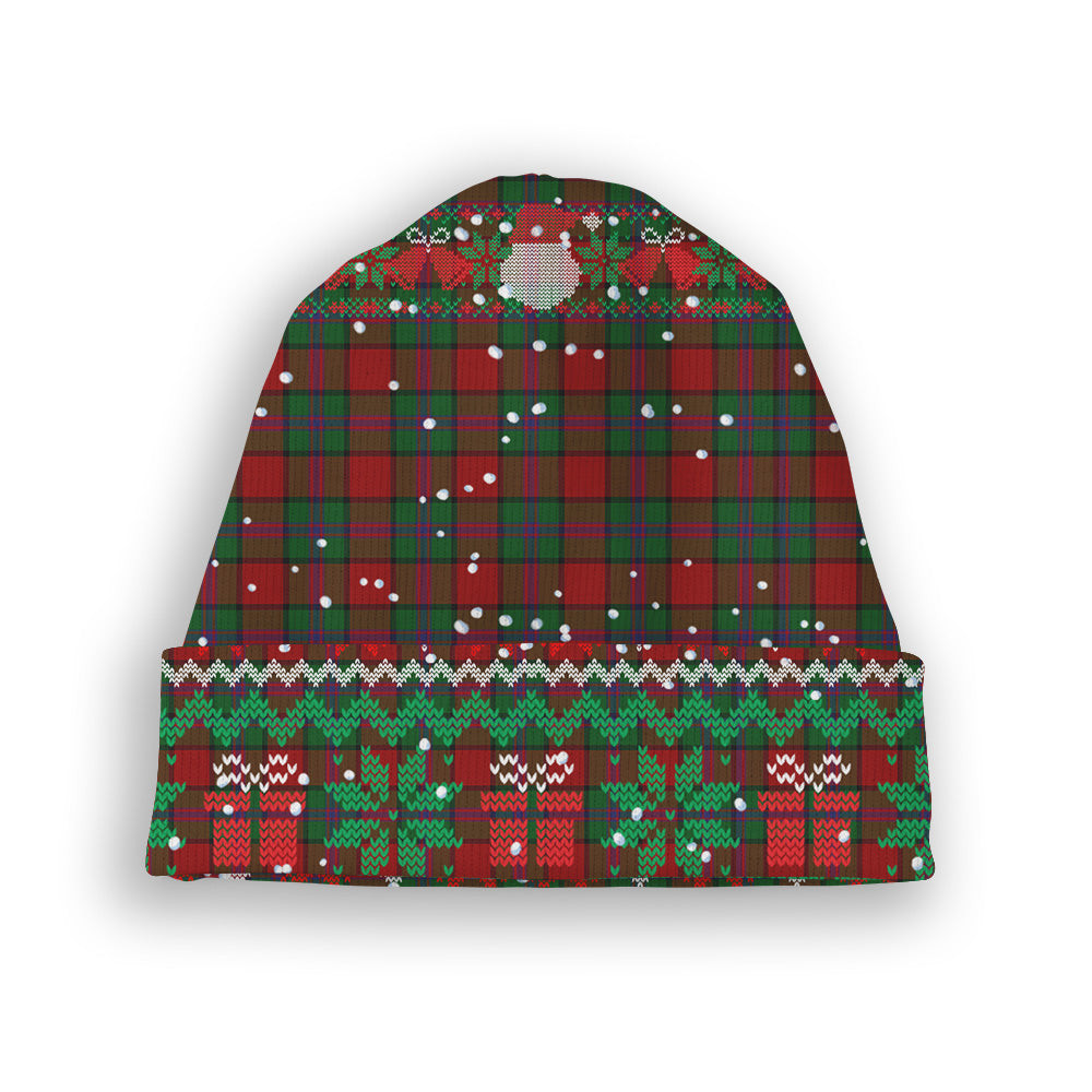 ScotsTee Shop Scottish Plummer Tartan Plaid Christmas Deer Snowman Snowflake Bell Knit Beanie