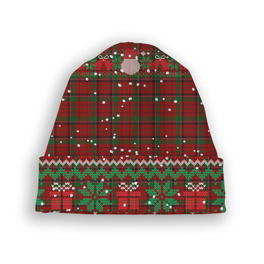 ScotsTee Shop Scottish Nicolson McIan Tartan Plaid Christmas Deer Snowman Snowflake Bell Knit Beanie