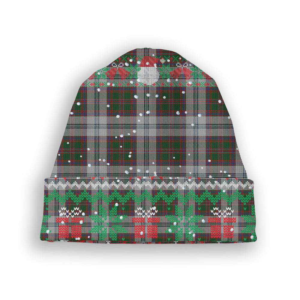 ScotsTee Shop Scottish Stewart of Appin Dress Tartan Plaid Christmas Deer Snowman Snowflake Bell Knit Beanie