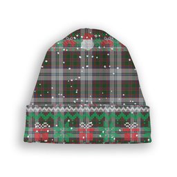 ScotsTee Shop Scottish Stewart of Appin Dress Tartan Plaid Christmas Deer Snowman Snowflake Bell Knit Beanie