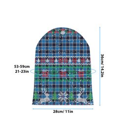ScotsTee Shop Scottish Strathclyde Tartan Plaid Christmas Deer Snowman Snowflake Bell Knit Beanie