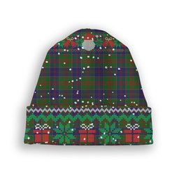 ScotsTee Shop Scottish Stewart of Appin Hunting Tartan Plaid Christmas Deer Snowman Snowflake Bell Knit Beanie