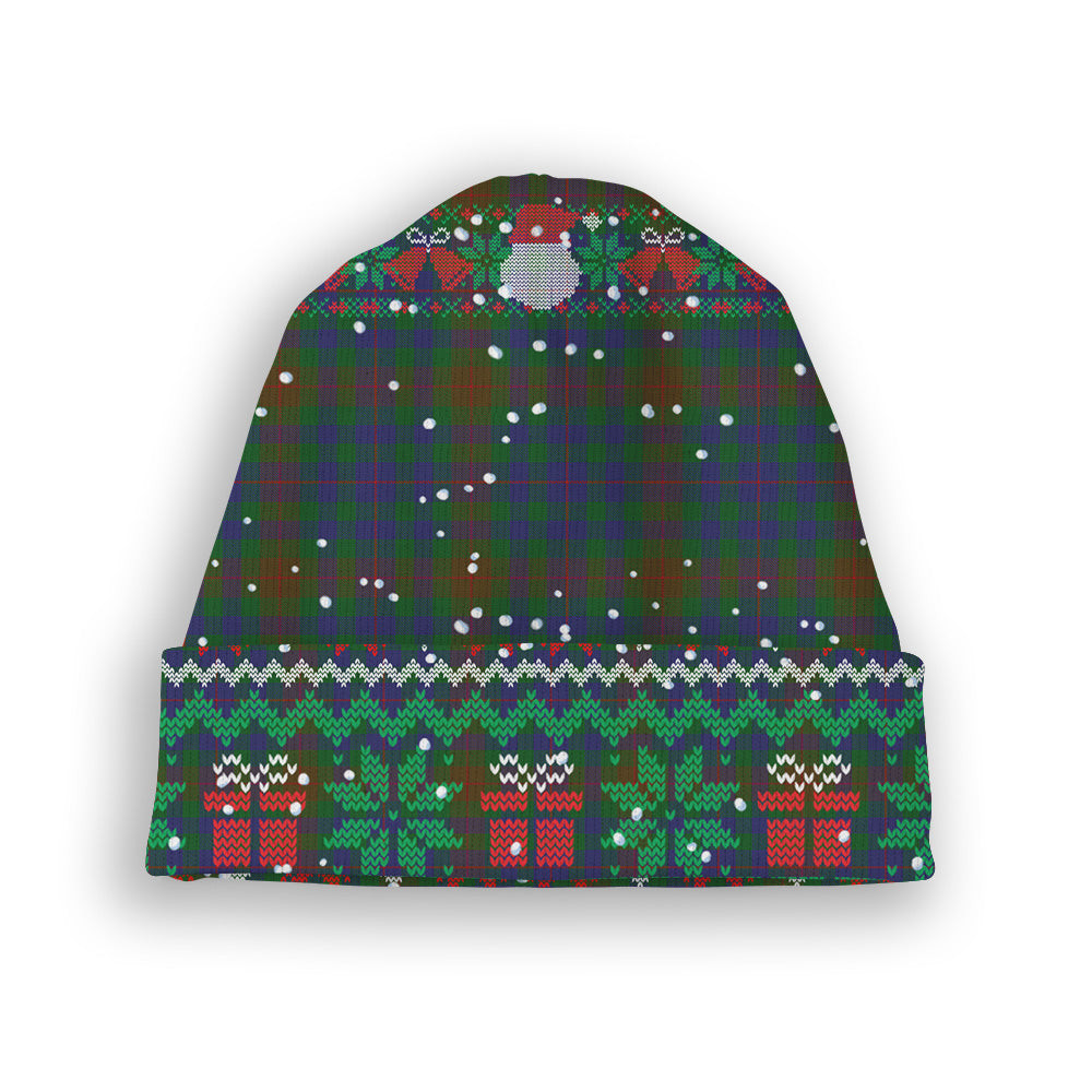 ScotsTee Shop Scottish Tennant Yules Tartan Plaid Christmas Deer Snowman Snowflake Bell Knit Beanie