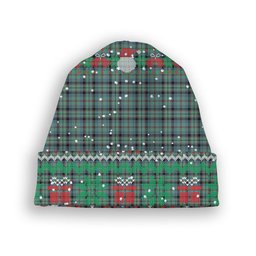 ScotsTee Shop Scottish Stephenson Ancient Tartan Plaid Christmas Deer Snowman Snowflake Bell Knit Beanie