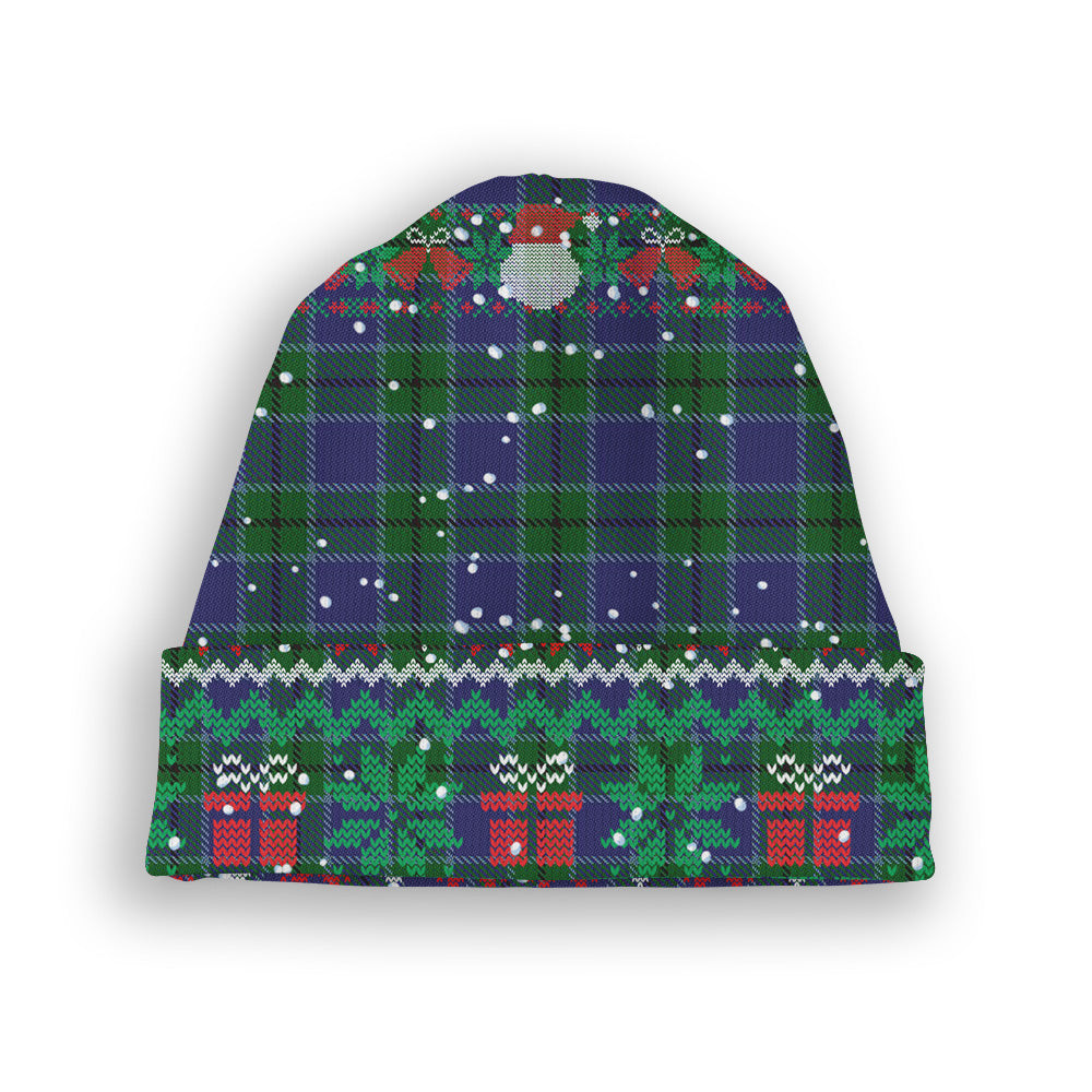ScotsTee Shop Scottish Scott Green Sir Walter Tartan Plaid Christmas Deer Snowman Snowflake Bell Knit Beanie