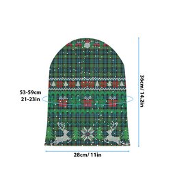 ScotsTee Shop Scottish Semple Ancient Tartan Plaid Christmas Deer Snowman Snowflake Bell Knit Beanie