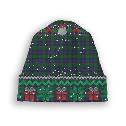 ScotsTee Shop Scottish Shaw Tartan Plaid Christmas Deer Snowman Snowflake Bell Knit Beanie