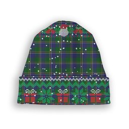 ScotsTee Shop Scottish Turnbull Hunting 1983 2 Tartan Plaid Christmas Deer Snowman Snowflake Bell Knit Beanie