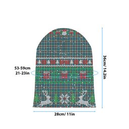 ScotsTee Shop Scottish Thomson Blue Ancient Clan Tartan Plaid Christmas Deer Snowman Snowflake Bell Knit Beanie