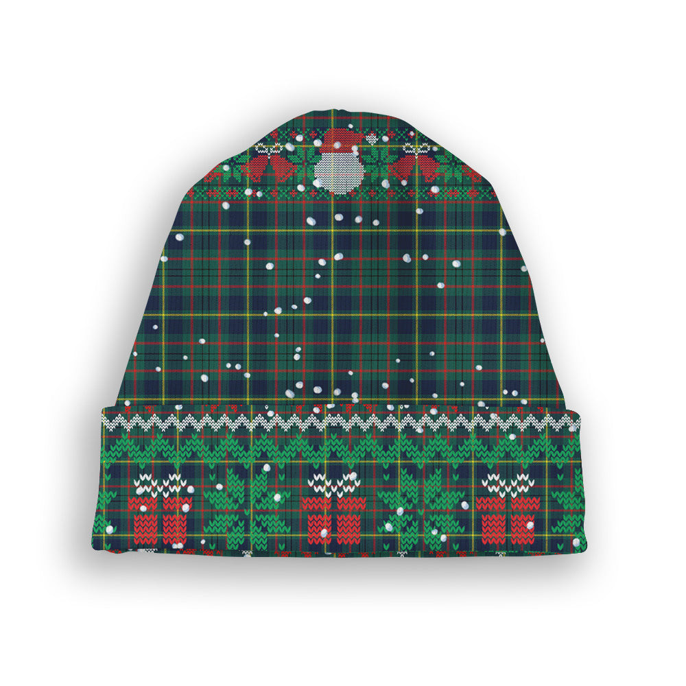 ScotsTee Shop Scottish Taylor Modern Tartan Plaid Christmas Deer Snowman Snowflake Bell Knit Beanie