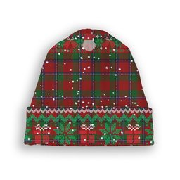 ScotsTee Shop Scottish Sinclair Logan Tartan Plaid Christmas Deer Snowman Snowflake Bell Knit Beanie