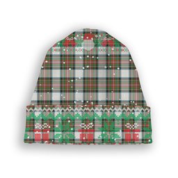 ScotsTee Shop Scottish Stewart Dress Ancient Tartan Plaid Christmas Deer Snowman Snowflake Bell Knit Beanie