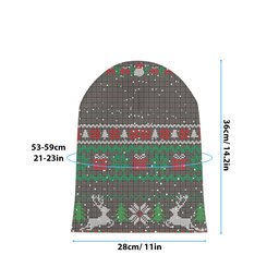 ScotsTee Shop Scottish Thomson Dress Grey Tartan Plaid Christmas Deer Snowman Snowflake Bell Knit Beanie