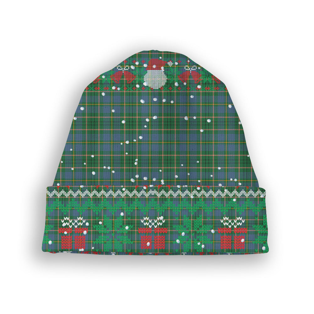 ScotsTee Shop Scottish Tailyour Ancient Tartan Plaid Christmas Deer Snowman Snowflake Bell Knit Beanie