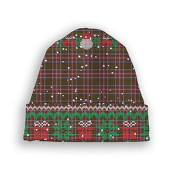 ScotsTee Shop Scottish Sillars Tartan Plaid Christmas Deer Snowman Snowflake Bell Knit Beanie