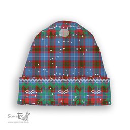 ScotsTee Shop Scottish Spalding Tartan Plaid Christmas Deer Snowman Snowflake Bell Knit Beanie