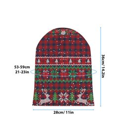 ScotsTee Shop Scottish Thomson Bonner Tartan Plaid Christmas Deer Snowman Snowflake Bell Knit Beanie