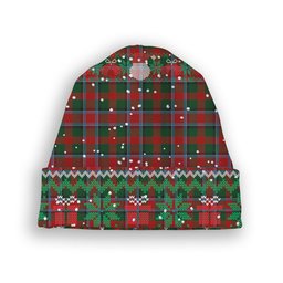 ScotsTee Shop Scottish Thompson Mackinlay Tartan Plaid Christmas Deer Snowman Snowflake Bell Knit Beanie