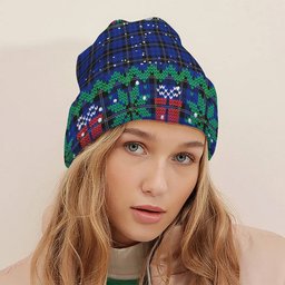 ScotsTee Shop Scottish Swan Tartan Plaid Christmas Deer Snowman Snowflake Bell Knit Beanie