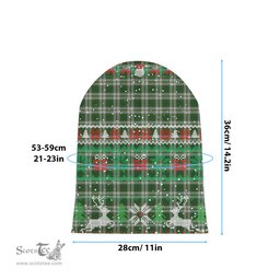 ScotsTee Shop Scottish Tailyour Dress Tartan Plaid Christmas Deer Snowman Snowflake Bell Knit Beanie