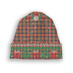 ScotsTee Shop Scottish Stewart Royal Ancient Tartan Plaid Christmas Deer Snowman Snowflake Bell Knit Beanie