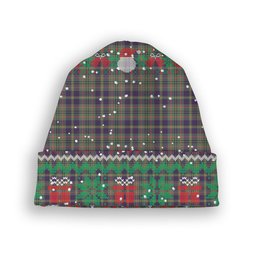 ScotsTee Shop Scottish Taylor Weathered Tartan Plaid Christmas Deer Snowman Snowflake Bell Knit Beanie