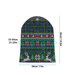 ScotsTee Shop Scottish Smith Modern Tartan Plaid Christmas Deer Snowman Snowflake Bell Knit Beanie