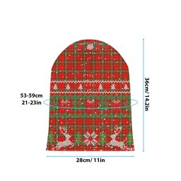 ScotsTee Shop Scottish Scott Modern Tartan Plaid Christmas Deer Snowman Snowflake Bell Knit Beanie