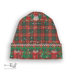 ScotsTee Shop Scottish Stewart of Appin Ancient Tartan Plaid Christmas Deer Snowman Snowflake Bell Knit Beanie