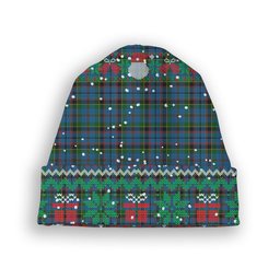ScotsTee Shop Scottish Stinson Tartan Plaid Christmas Deer Snowman Snowflake Bell Knit Beanie