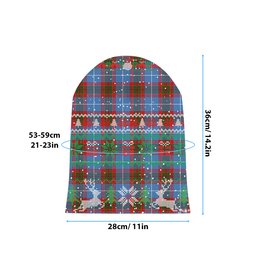 ScotsTee Shop Scottish Sideserf Tartan Plaid Christmas Deer Snowman Snowflake Bell Knit Beanie